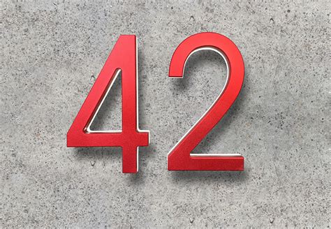 red metal house numbers|Red House Numbers .